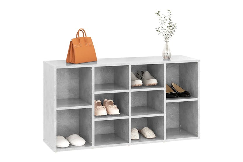 vidaXL 803294 Shoe Bench Concrete Grey 103x30x54.5cm Engineered Wood vidaXL 803294 Shoe Bench Concrete Grey 103x30x54.5cm Engineered Wood