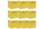 Vidaxl 288368 Storage Boxes With Lids 10 Pcs Yellow 32x32x32 Cm Fabric Vidaxl 288368 Storage Boxes With Lids 10 Pcs Yellow 32x32x32 Cm Fabric