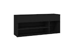 vidaXL 808757 Shoe Bench Black 105x30x45cm Engineered Wood vidaXL 808757 Shoe Bench Black 105x30x45cm Engineered Wood