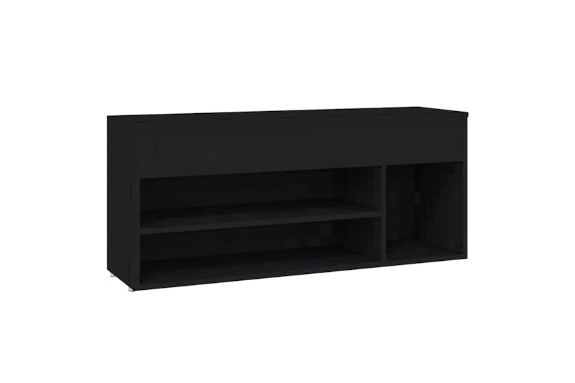 vidaXL 808757 Shoe Bench Black 105x30x45cm Engineered Wood vidaXL 808757 Shoe Bench Black 105x30x45cm Engineered Wood