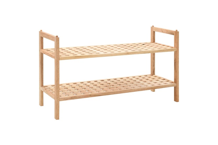 vidaXL 247102 Shoe Rack Solid Walnut Wood 69x26x40cm vidaXL 247102 Shoe Rack Solid Walnut Wood 69x26x40cm