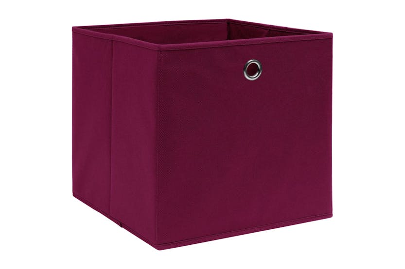 vidaXL 325201 Storage Boxes 10 Pcs Non-woven Fabric 28x28x28cm Dark Red vidaXL 325201 Storage Boxes 10 Pcs Non-woven Fabric 28x28x28cm Dark Red