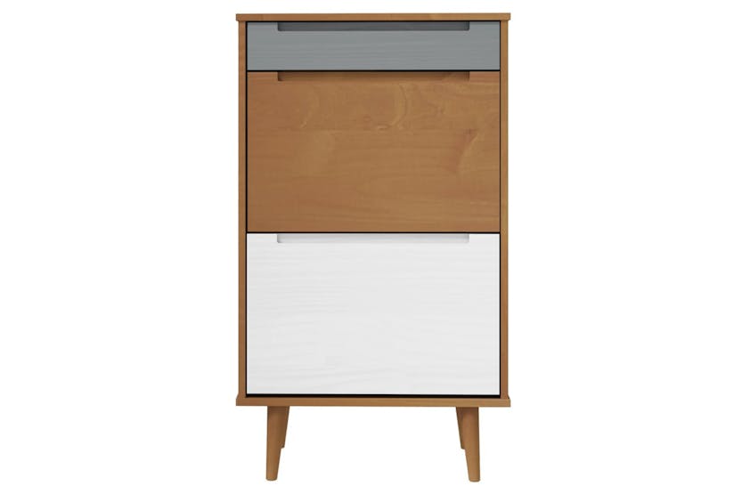 vidaXL 350525 Shoe Cabinet Molde Brown 59,5x35x103cm Solid Wood Pine vidaXL 350525 Shoe Cabinet Molde Brown 59,5x35x103cm Solid Wood Pine