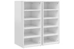 vidaXL 808994 Shoe Cabinets 2 Pcs High Gloss White 31.5x35x70cm Engineered Wood vidaXL 808994 Shoe Cabinets 2 Pcs High Gloss White 31.5x35x70cm Engineered Wood