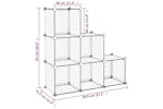 vidaXL 340548 Storage Cube Organiser With 6 Cubes Black Pp vidaXL 340548 Storage Cube Organiser With 6 Cubes Black Pp