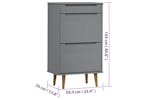vidaXL 350527 Shoe Cabinet Molde Grey 59,5x35x103cm Solid Wood Pine vidaXL 350527 Shoe Cabinet Molde Grey 59,5x35x103cm Solid Wood Pine