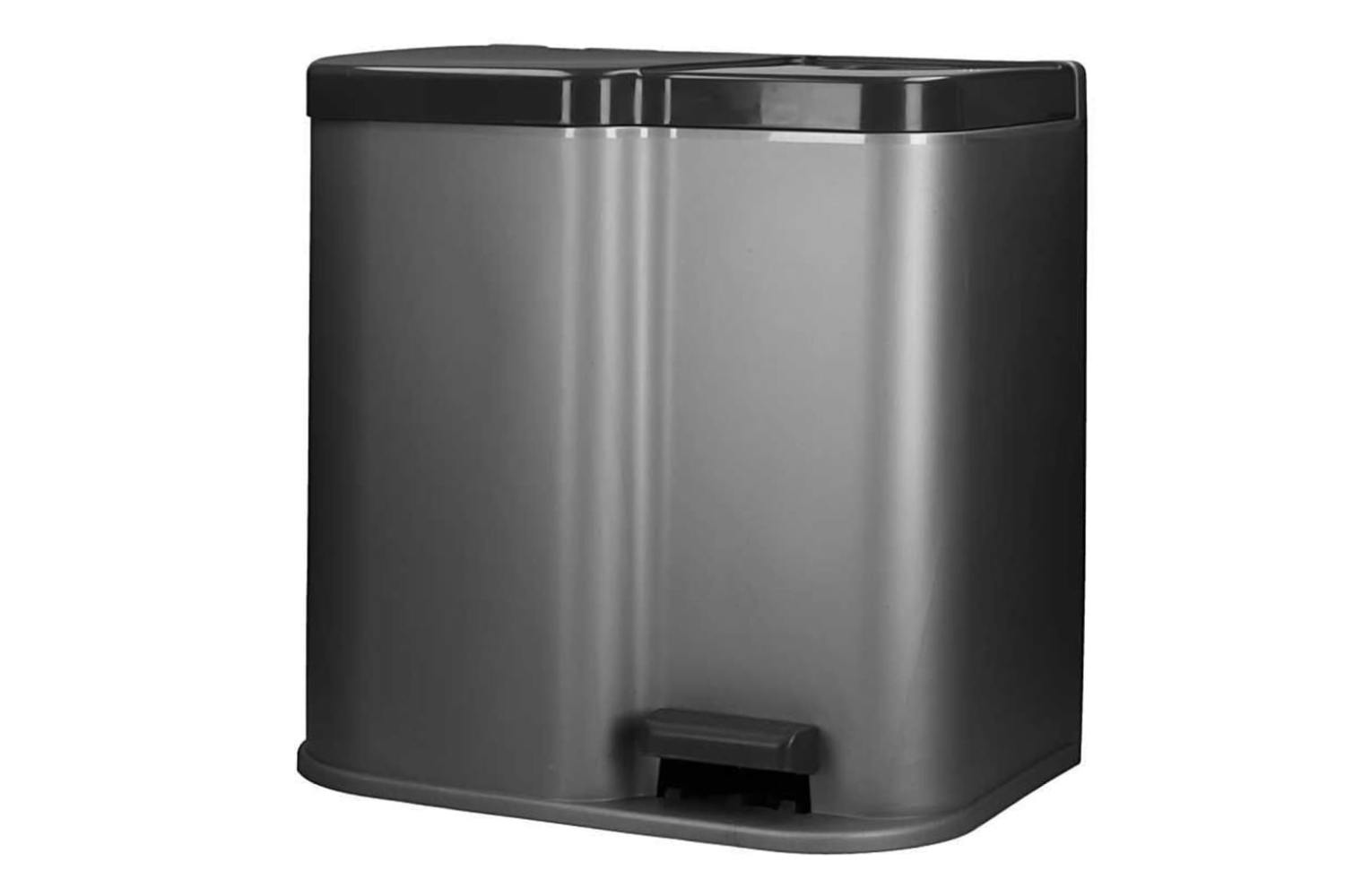 Curver 443823 Duo Pedal Bin Deco 15l With 6l Inner Buckets Light Grey