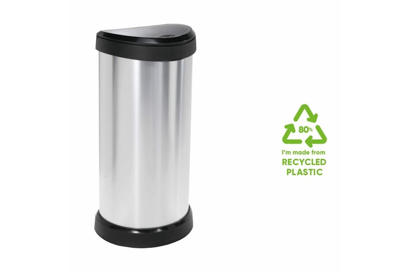 Curver 443825 Pedal Bin Deco Oval 40l Silver Curver 443825 Pedal Bin Deco Oval 40l Silver