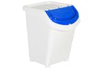 vidaXL 364070 Stackable Waste Bins With Lids 3 Pcs White Pp 120 L vidaXL 364070 Stackable Waste Bins With Lids 3 Pcs White Pp 120 L