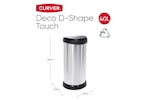 Curver 443825 Pedal Bin Deco Oval 40l Silver Curver 443825 Pedal Bin Deco Oval 40l Silver