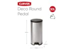 Curver 443831 Pedal Bin Deco Round 30l Silver Curver 443831 Pedal Bin Deco Round 30l Silver