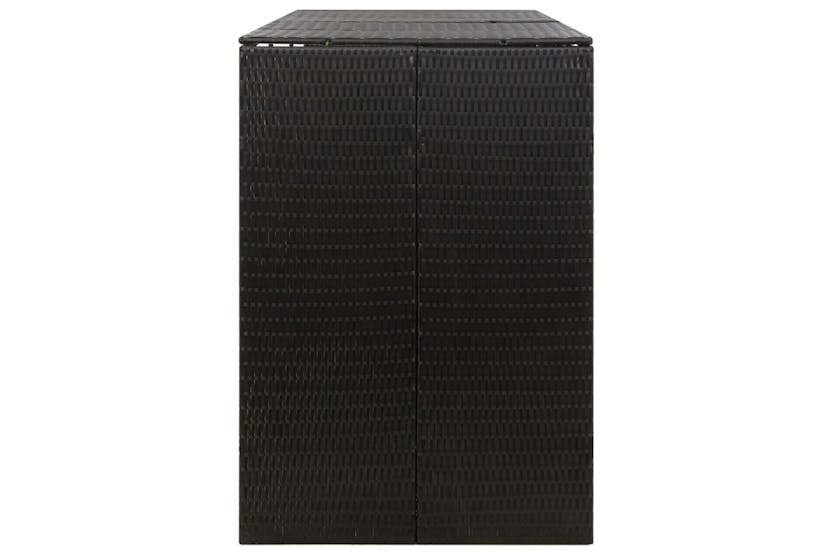 vidaXL 319862 Triple Wheelie Bin Shed Black 207x80x117cm Poly Rattan vidaXL 319862 Triple Wheelie Bin Shed Black 207x80x117cm Poly Rattan