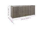 vidaXL 319867 Quadruple Wheelie Bin Shed Grey 274x80x117cm Poly Rattan vidaXL 319867 Quadruple Wheelie Bin Shed Grey 274x80x117cm Poly Rattan