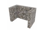 vidaXL 142559 Gabion Double Wheelie Bin Surround Steel 180x100x120cm vidaXL 142559 Gabion Double Wheelie Bin Surround Steel 180x100x120cm