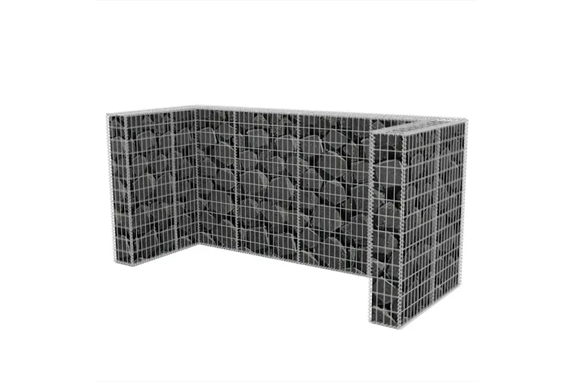 vidaXL 142560 Gabion Triple Wheelie Bin Surround Steel 250x100x120cm vidaXL 142560 Gabion Triple Wheelie Bin Surround Steel 250x100x120cm