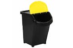 vidaXL 364071 Stackable Waste Bins With Lids 3 Pcs Black Pp 120 L vidaXL 364071 Stackable Waste Bins With Lids 3 Pcs Black Pp 120 L