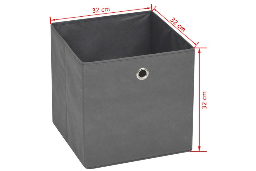 vidaXL 245747 Storage Boxes 4 Pcs Non-woven Fabric 32x32x32cm Grey vidaXL 245747 Storage Boxes 4 Pcs Non-woven Fabric 32x32x32cm Grey
