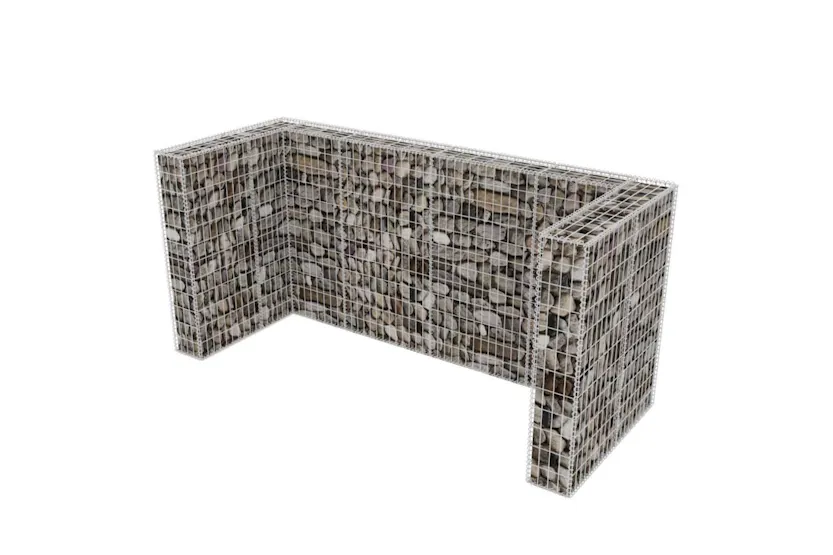 vidaXL 142560 Gabion Triple Wheelie Bin Surround Steel 250x100x120cm vidaXL 142560 Gabion Triple Wheelie Bin Surround Steel 250x100x120cm