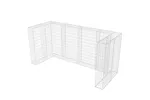 vidaXL 142560 Gabion Triple Wheelie Bin Surround Steel 250x100x120cm vidaXL 142560 Gabion Triple Wheelie Bin Surround Steel 250x100x120cm