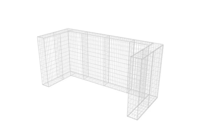 vidaXL 142560 Gabion Triple Wheelie Bin Surround Steel 250x100x120cm vidaXL 142560 Gabion Triple Wheelie Bin Surround Steel 250x100x120cm