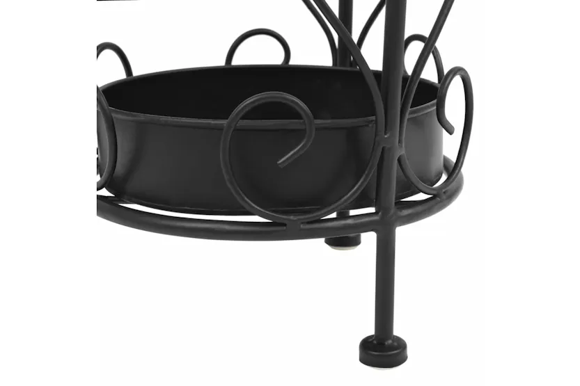 vidaXL 245932 Umbrella Stand Vintage Style Metal 26x46cm Black vidaXL 245932 Umbrella Stand Vintage Style Metal 26x46cm Black