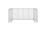 vidaXL 151300 Gabion Wall For Garbage Bins Galvanised Steel 254x100x110cm vidaXL 151300 Gabion Wall For Garbage Bins Galvanised Steel 254x100x110cm