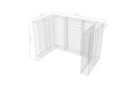 vidaXL 142559 Gabion Double Wheelie Bin Surround Steel 180x100x120cm vidaXL 142559 Gabion Double Wheelie Bin Surround Steel 180x100x120cm