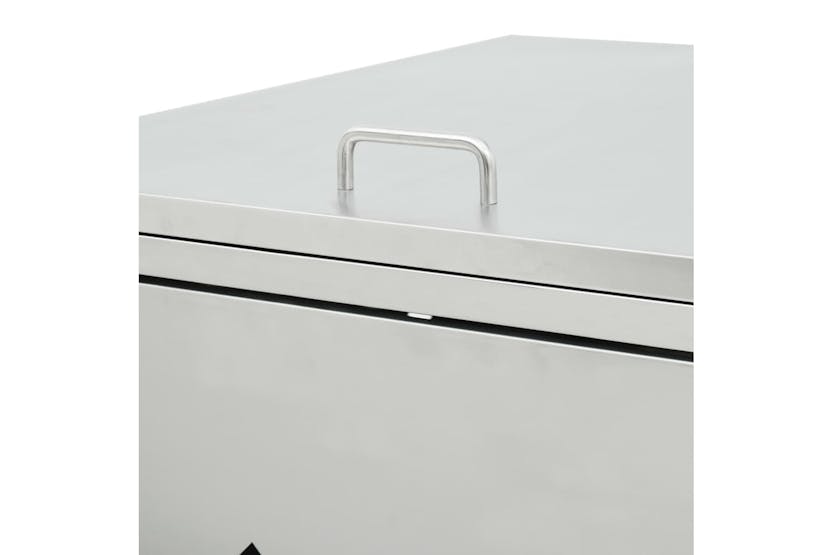 vidaXL 145380 Double Wheelie Bin Shed 240 L Stainless Steel vidaXL 145380 Double Wheelie Bin Shed 240 L Stainless Steel