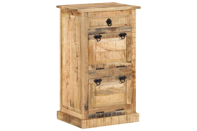 vidaXL 328297 4-layer Shoe Cabinet With Drawer Solid Rough Mango Wood vidaXL 328297 4-layer Shoe Cabinet With Drawer Solid Rough Mango Wood
