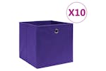 vidaXL 325213 Storage Boxes 10 Pcs Non-woven Fabric 28x28x28cm Purple vidaXL 325213 Storage Boxes 10 Pcs Non-woven Fabric 28x28x28cm Purple