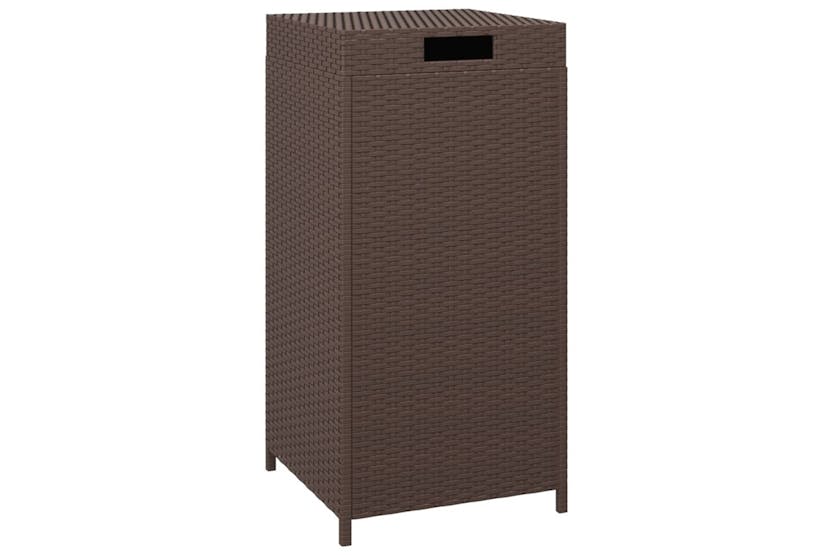 vidaXL 319411 Trash Bin Brown 40x40x80cm Poly Rattan vidaXL 319411 Trash Bin Brown 40x40x80cm Poly Rattan