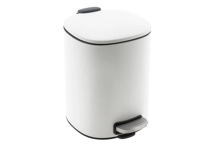 Hi 445563 Metal Pedal Bin 5 L White Hi 445563 Metal Pedal Bin 5 L White