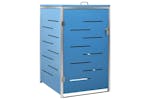 vidaXL Single Wheelie Bin Shed 69x77.5x112.5cm Stainless Steel vidaXL Single Wheelie Bin Shed 69x77.5x112.5cm Stainless Steel