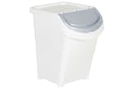 vidaXL 364070 Stackable Waste Bins With Lids 3 Pcs White Pp 120 L vidaXL 364070 Stackable Waste Bins With Lids 3 Pcs White Pp 120 L