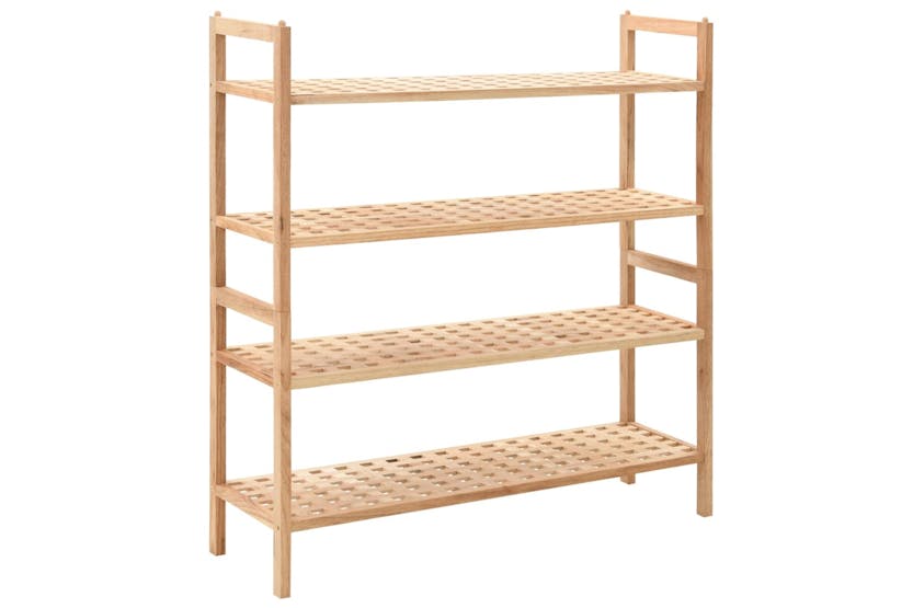 vidaXL 247103 Shoe Rack Solid Walnut Wood 69x26x81cm vidaXL 247103 Shoe Rack Solid Walnut Wood 69x26x81cm