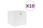 vidaXL 325209 Storage Boxes 10 Pcs Non-woven Fabric 28x28x28cm White vidaXL 325209 Storage Boxes 10 Pcs Non-woven Fabric 28x28x28cm White