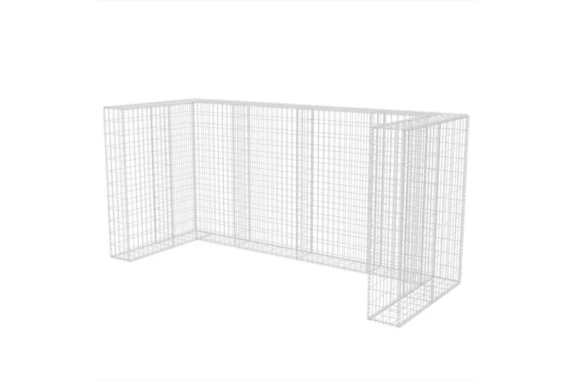 vidaXL 142560 Gabion Triple Wheelie Bin Surround Steel 250x100x120cm vidaXL 142560 Gabion Triple Wheelie Bin Surround Steel 250x100x120cm