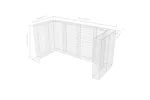 vidaXL 142560 Gabion Triple Wheelie Bin Surround Steel 250x100x120cm vidaXL 142560 Gabion Triple Wheelie Bin Surround Steel 250x100x120cm