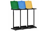 vidaXL 340989 Bin Bag Stands With Lid 240-330 L Multicolour Pp vidaXL 340989 Bin Bag Stands With Lid 240-330 L Multicolour Pp