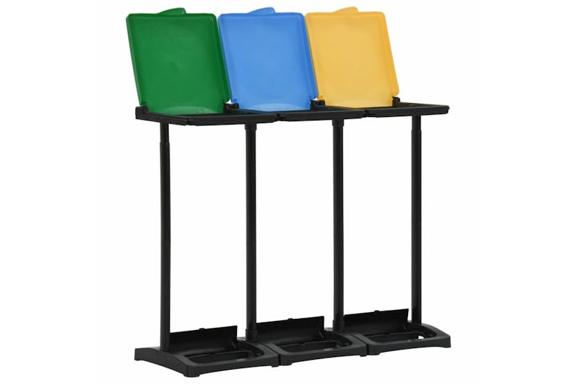 vidaXL 340989 Bin Bag Stands With Lid 240-330 L Multicolour Pp vidaXL 340989 Bin Bag Stands With Lid 240-330 L Multicolour Pp