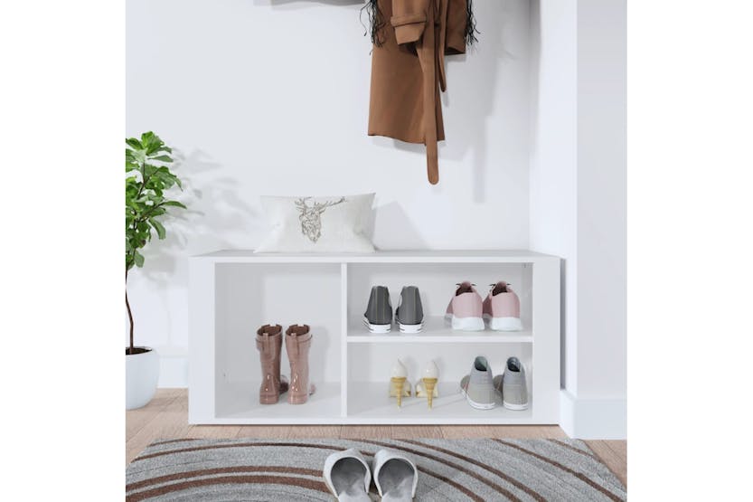 vidaXL 816920 Shoe Cabinet White 100x35x45cm Engineered Wood vidaXL 816920 Shoe Cabinet White 100x35x45cm Engineered Wood