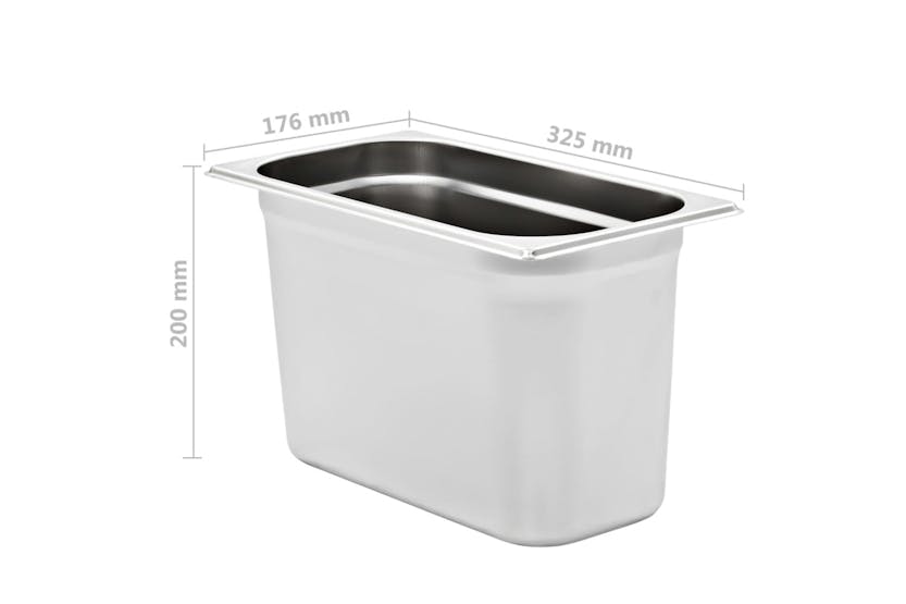 vidaXL 50897 Gastronorm Containers 4 Pcs Gn 1/3 200mm Stainless Steel vidaXL 50897 Gastronorm Containers 4 Pcs Gn 1/3 200mm Stainless Steel