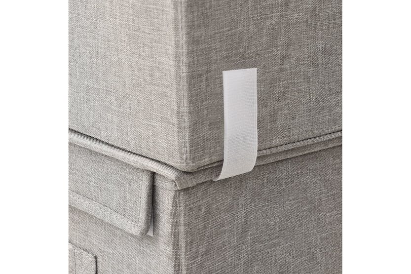 vidaXL 332891 Stackable Storage Box Set Of 3 Pieces Fabric Grey vidaXL 332891 Stackable Storage Box Set Of 3 Pieces Fabric Grey