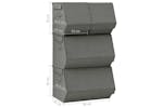 vidaXL 332902 Stackable Storage Box Set Of 4 Pieces Fabric Anthracite vidaXL 332902 Stackable Storage Box Set Of 4 Pieces Fabric Anthracite