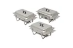 vidaXL 50529 3 Piece Chafing Dish Set Stainless Steel vidaXL 50529 3 Piece Chafing Dish Set Stainless Steel