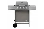 vidaXL 3053626 Gas Bbq Grill With 4 Burners Silver vidaXL 3053626 Gas Bbq Grill With 4 Burners Silver