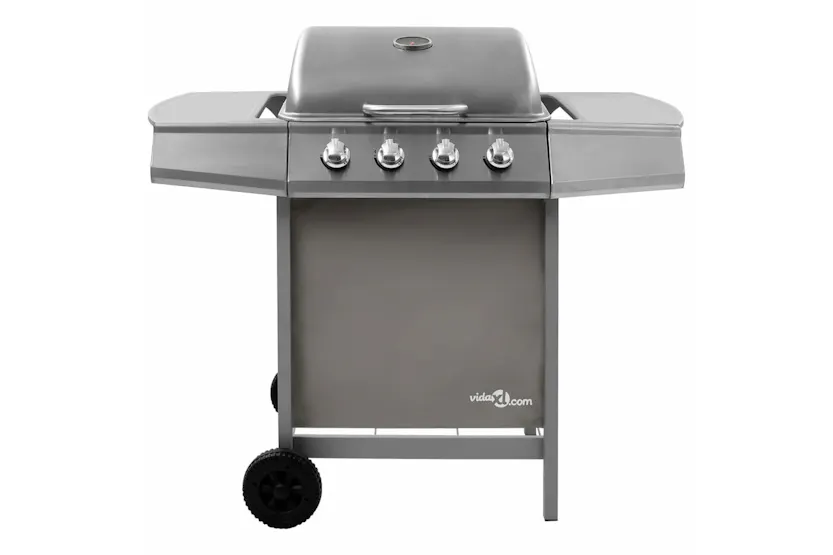 vidaXL 3053626 Gas Bbq Grill With 4 Burners Silver vidaXL 3053626 Gas Bbq Grill With 4 Burners Silver