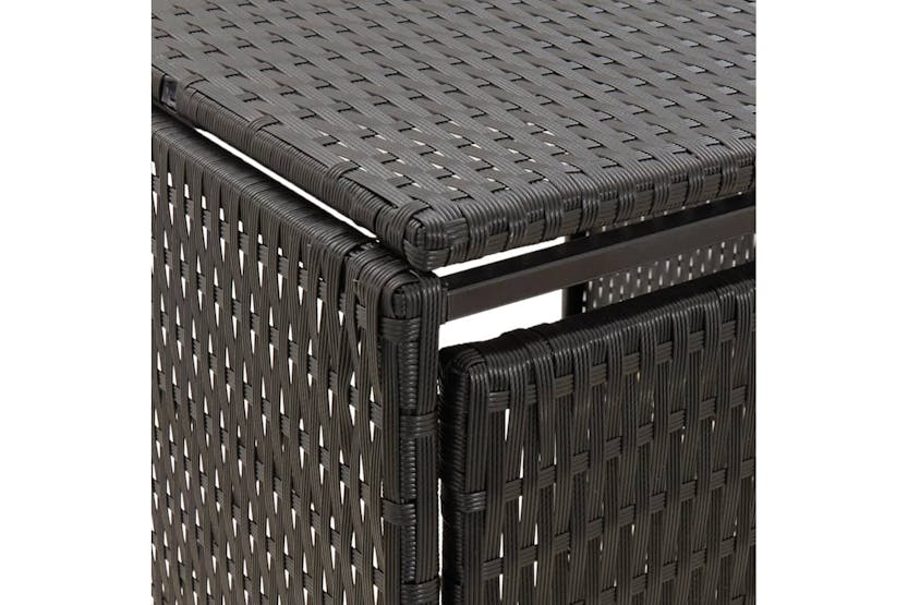 vidaXL 319860 Single Wheelie Bin Shed Black 70x80x117cm Poly Rattan vidaXL 319860 Single Wheelie Bin Shed Black 70x80x117cm Poly Rattan