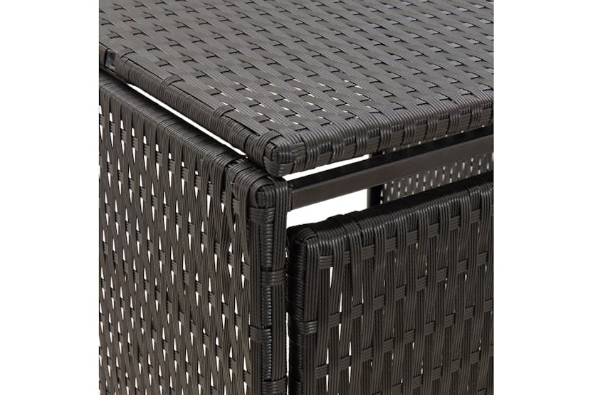 vidaXL 319861 Double Wheelie Bin Shed Black 140x80x117cm Poly Rattan vidaXL 319861 Double Wheelie Bin Shed Black 140x80x117cm Poly Rattan