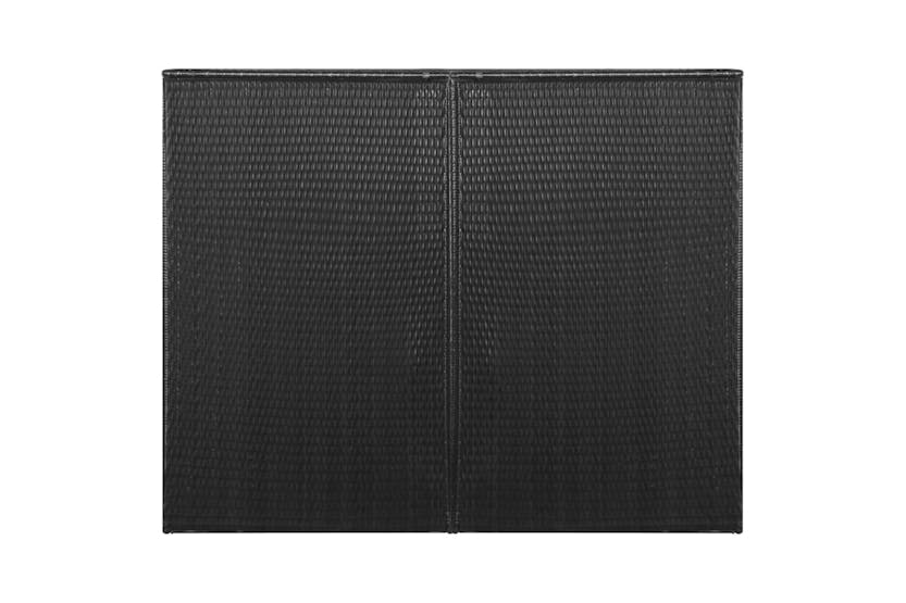 vidaXL 46730 Double Wheelie Bin Shed Black 153x78x120cm Poly Rattan vidaXL 46730 Double Wheelie Bin Shed Black 153x78x120cm Poly Rattan